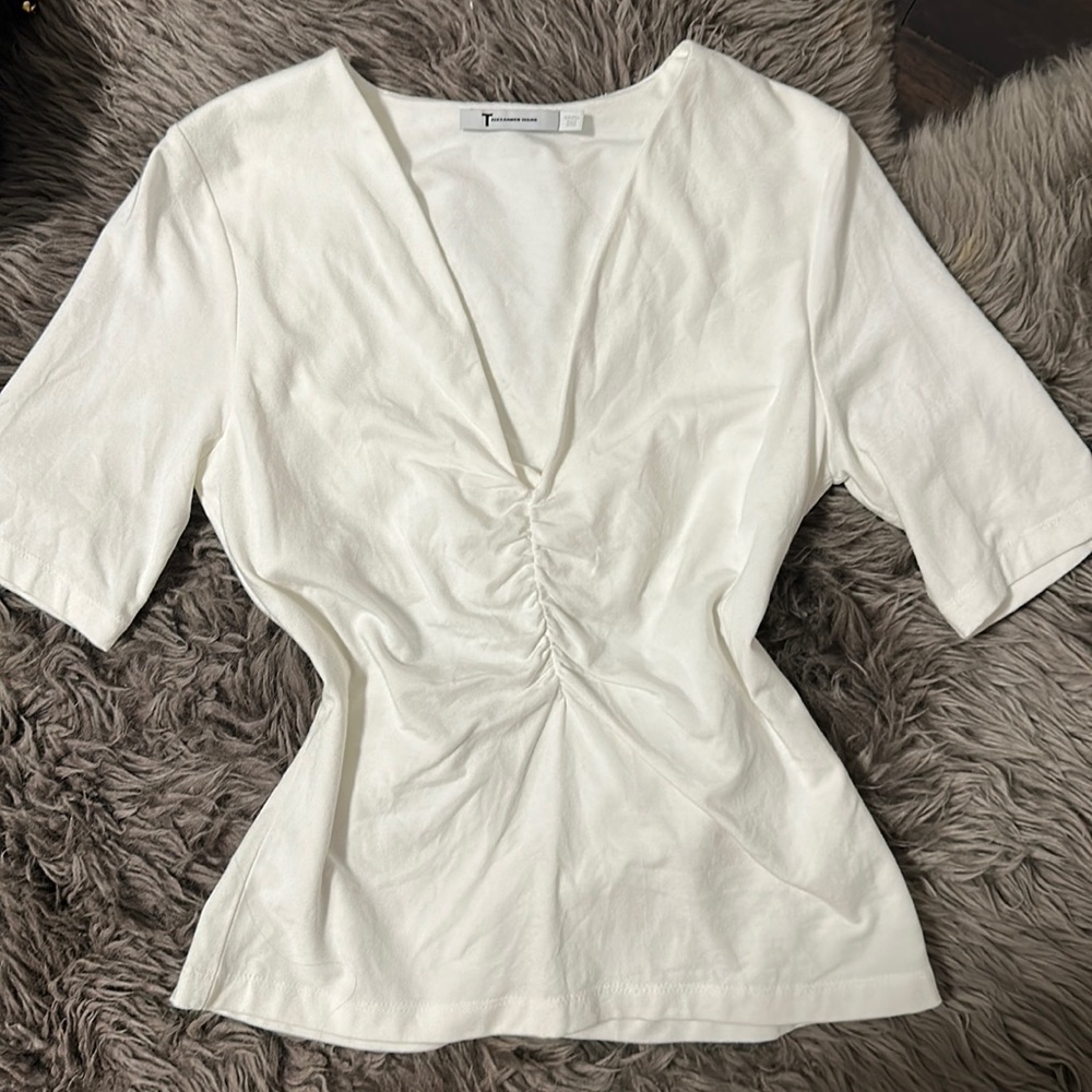 T by Alexander Wang V-Neck Short Sleeve Top